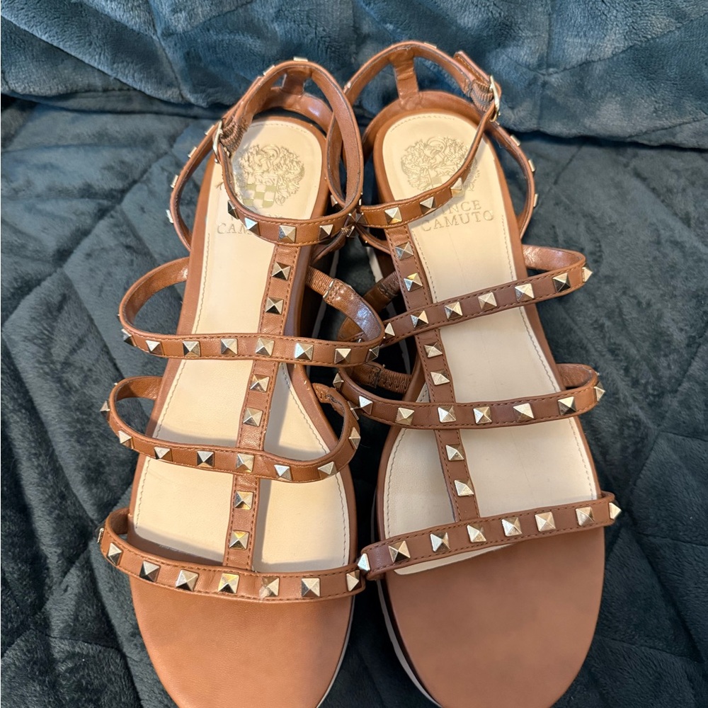 Vince Camuto Tan Studded Women's Sandals